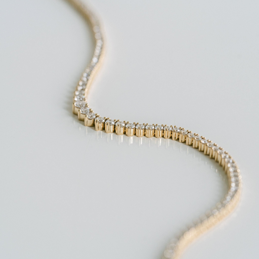 Round Diamond Riviera Necklace