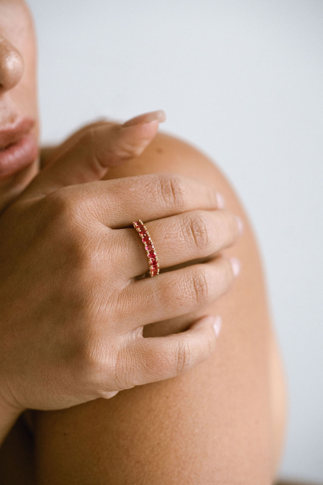 Round Ruby Band - 3mm