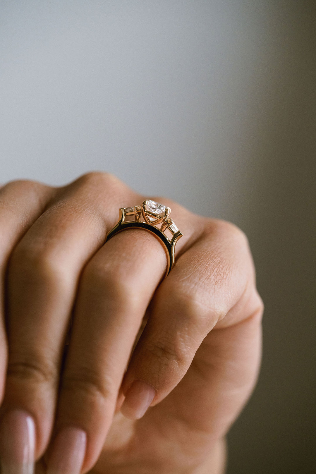 Square Cushion Cut Diamond With Kite Accents