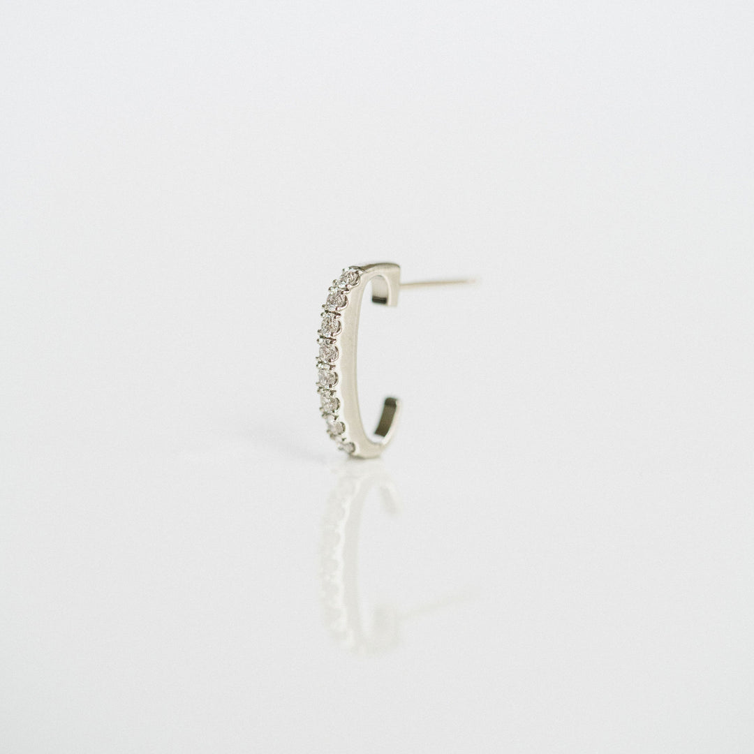 Cee Studs With Diamond Pavé