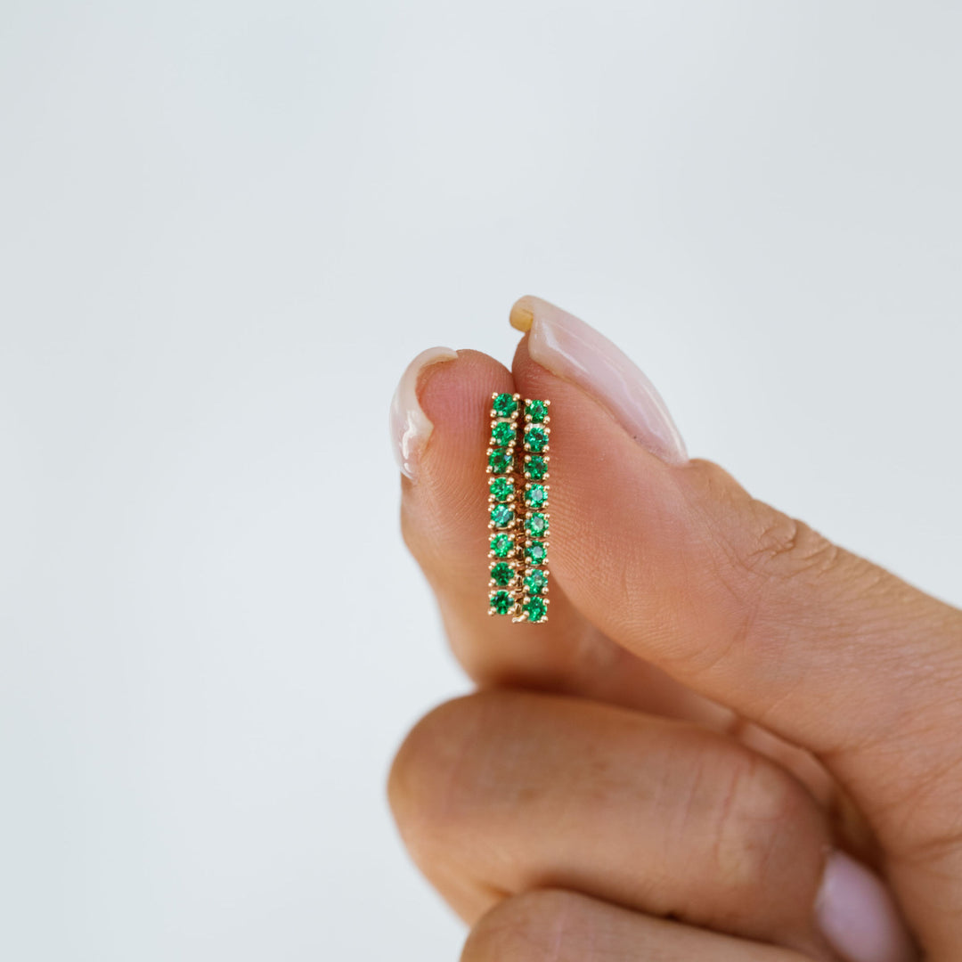 Emerald Courtside Earrings