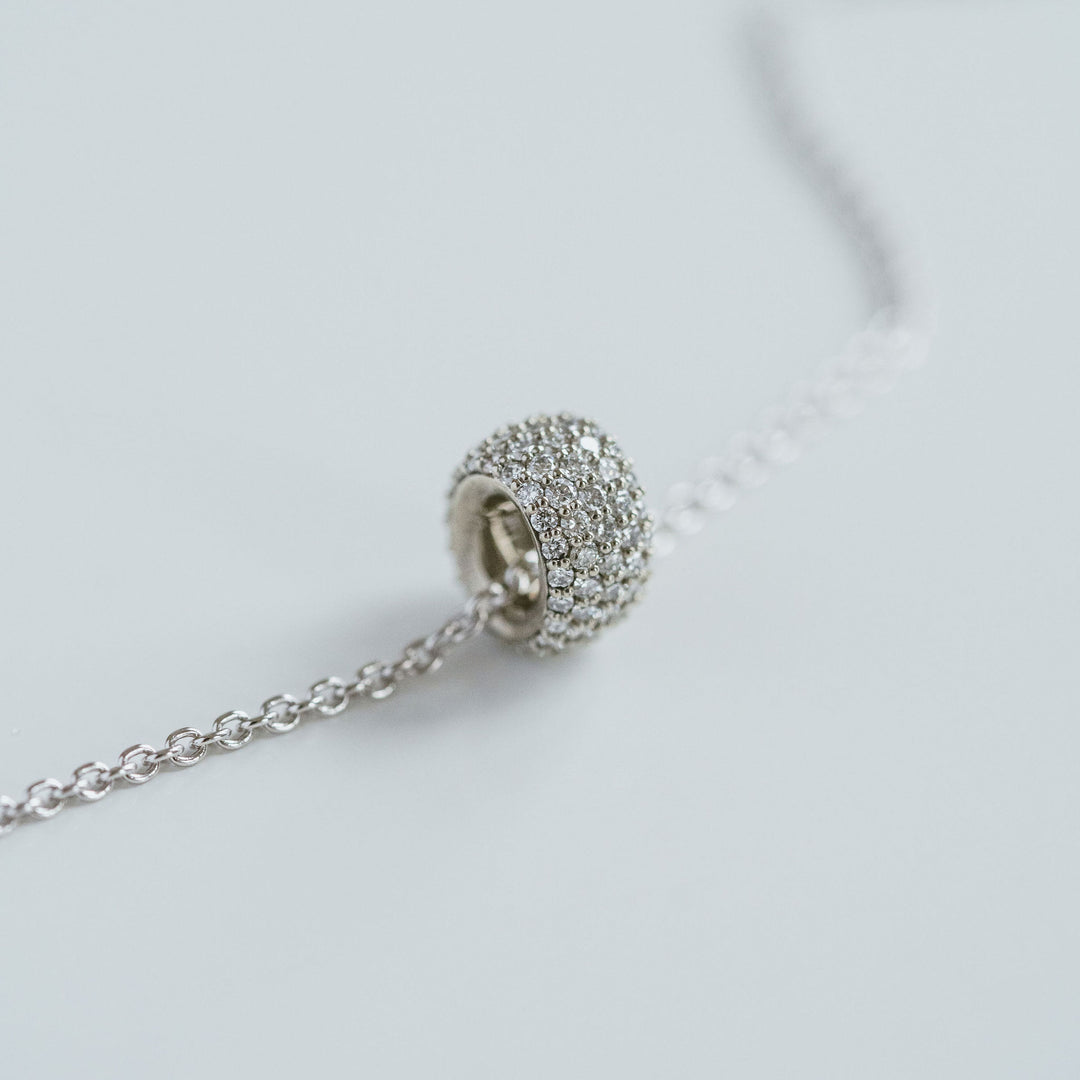 Diamond Pavé Oval Torus Pendant