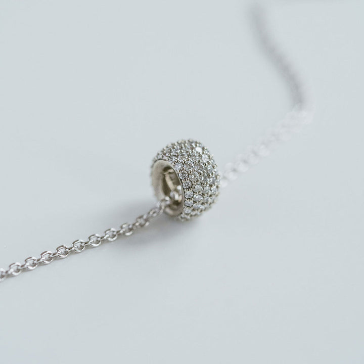 Diamond Pavé Oval Torus Pendant