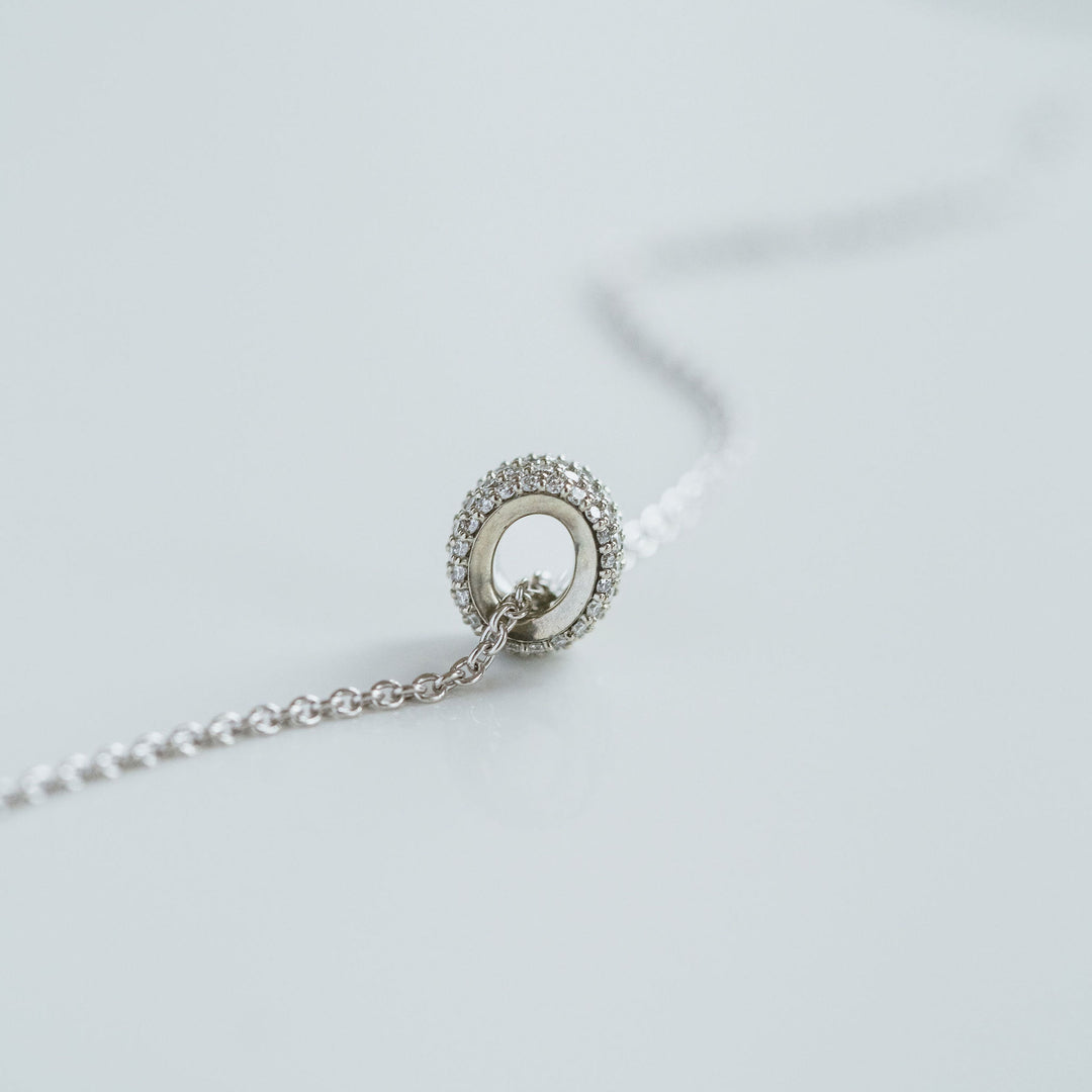 Diamond Pavé Oval Torus Pendant