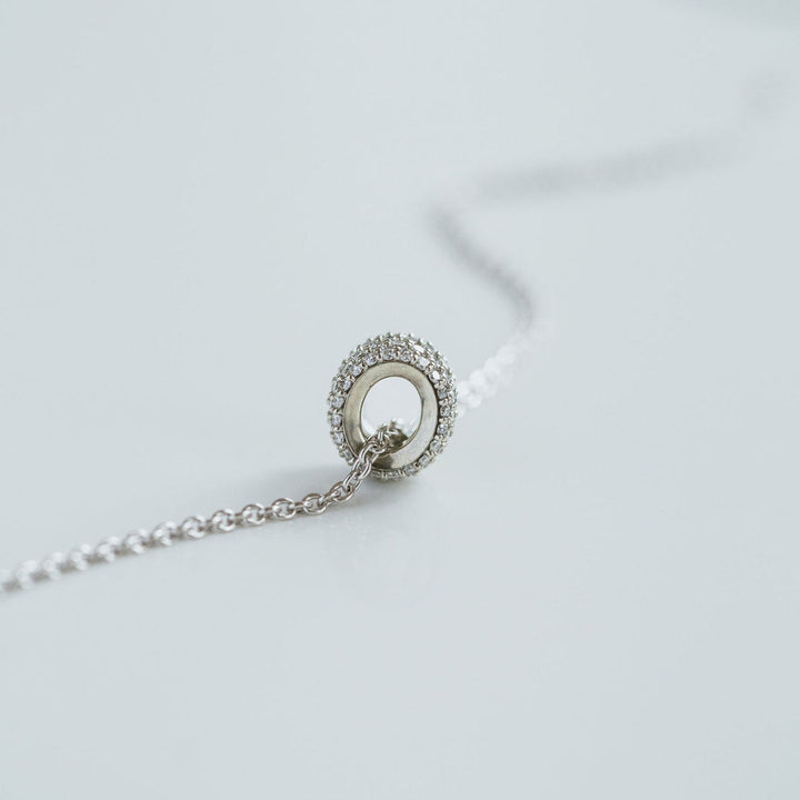 Diamond Pavé Oval Torus Pendant