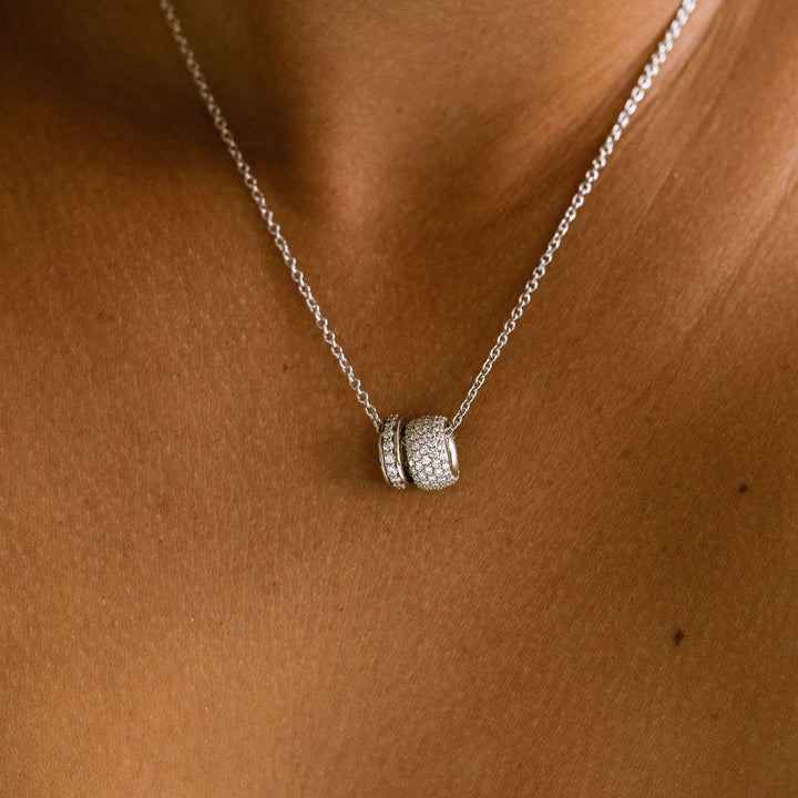 Diamond Pavé Oval Torus Pendant