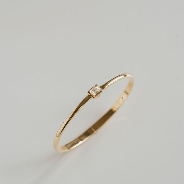 Emerald Cut Diamond Framed Bangle