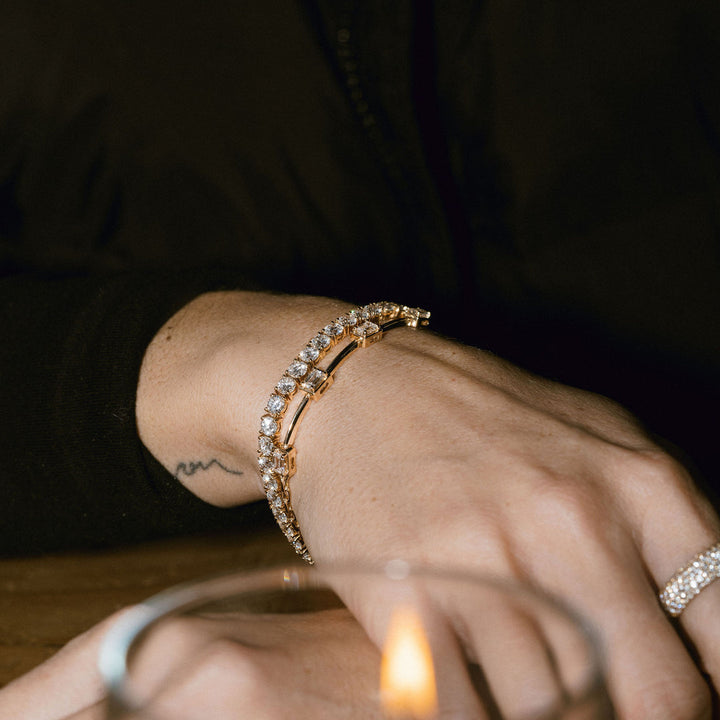 Emerald Cut East-West Diamond Gallery Bracelet