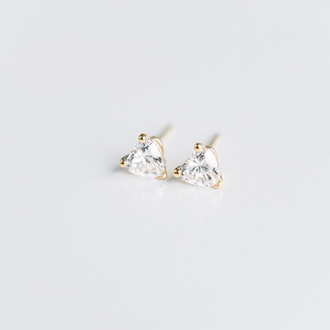 Heart Shape Diamond Studs