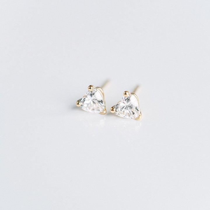 Heart Shape Diamond Studs