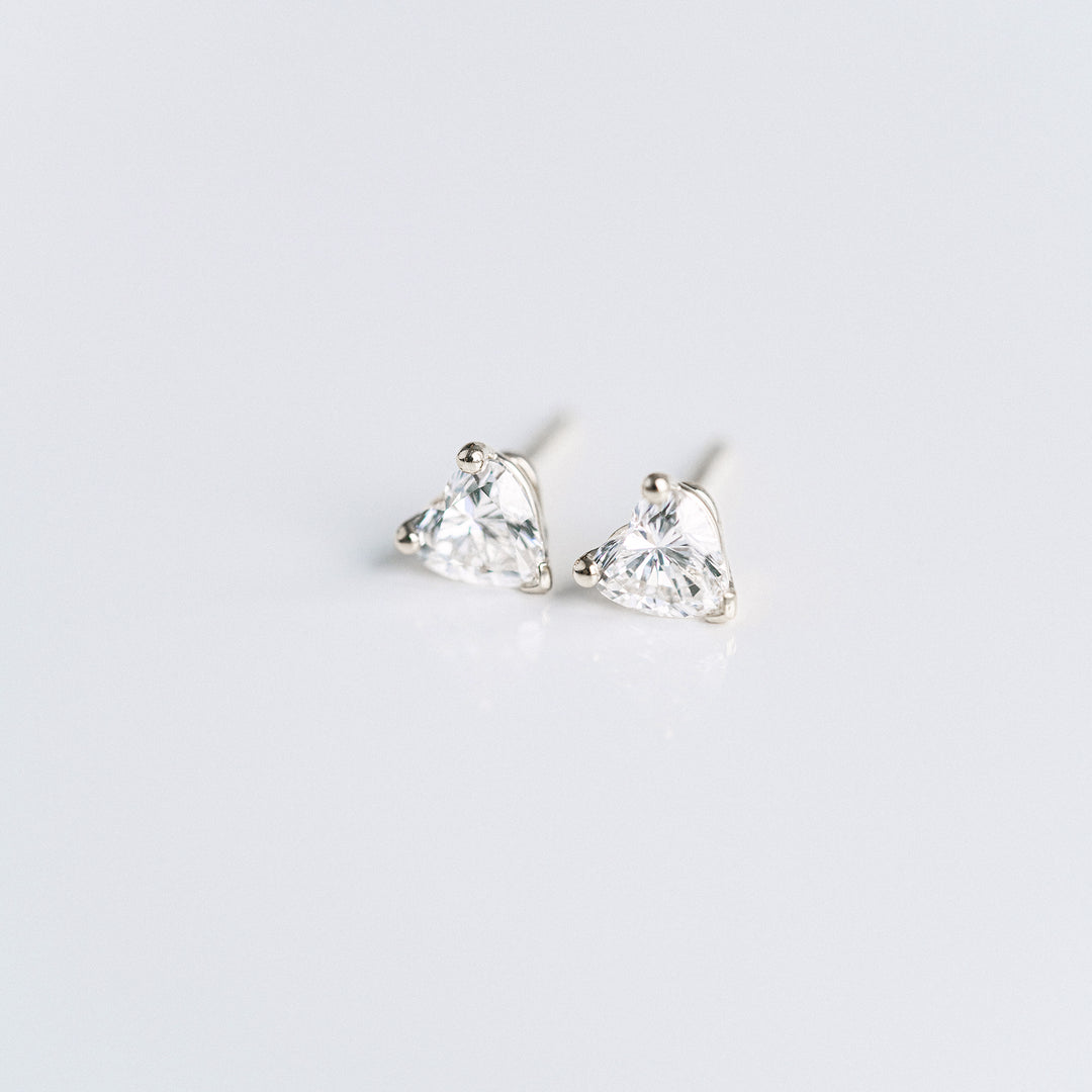 Heart Shape Diamond Studs
