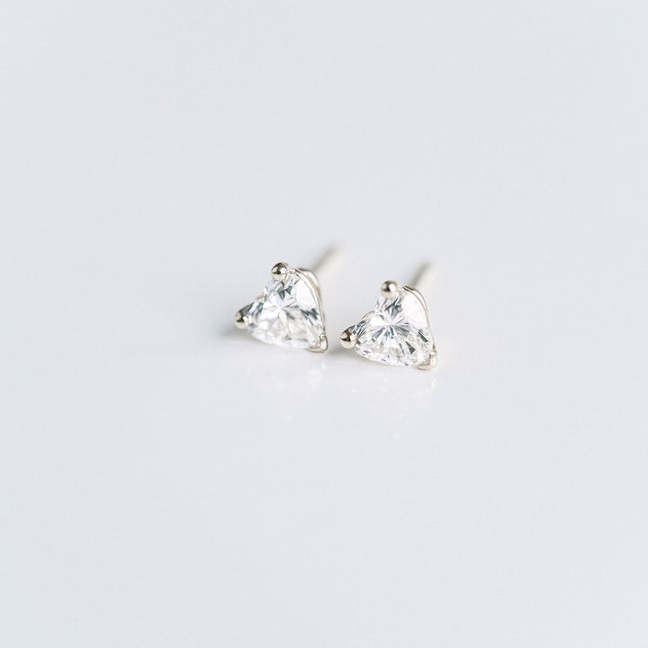 Heart Shape Diamond Studs