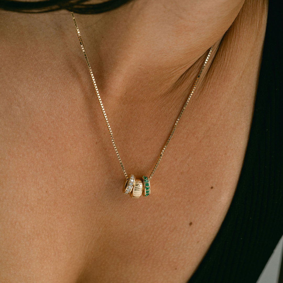 Round Emerald Oval Torus Pendant