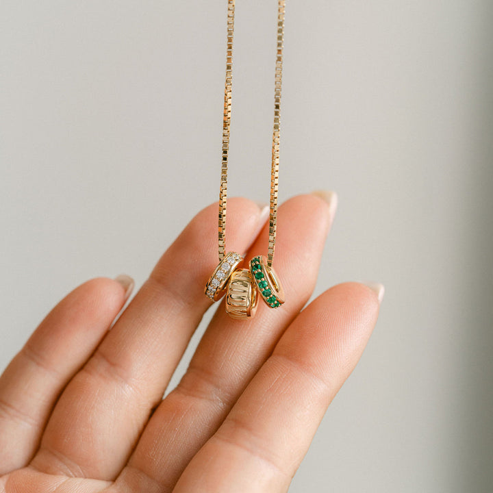Round Emerald Oval Torus Pendant