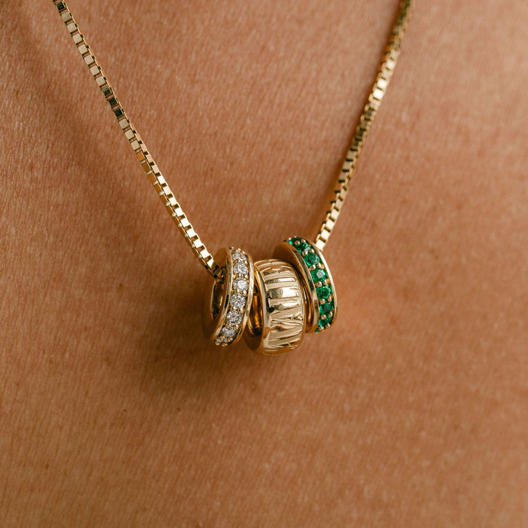Round Emerald Oval Torus Pendant