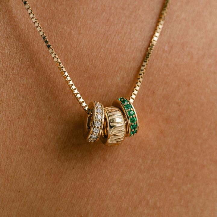 Round Emerald Oval Torus Pendant