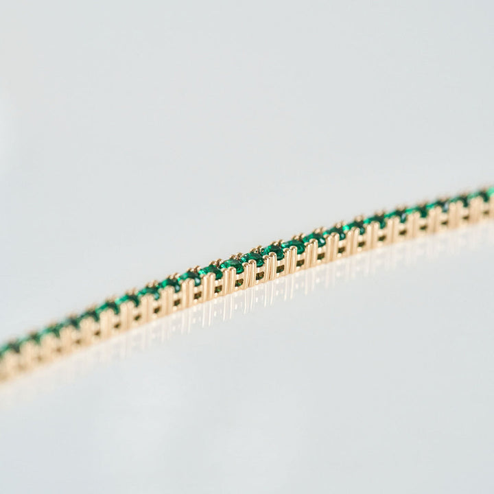 Round Emerald Tennis Bracelet