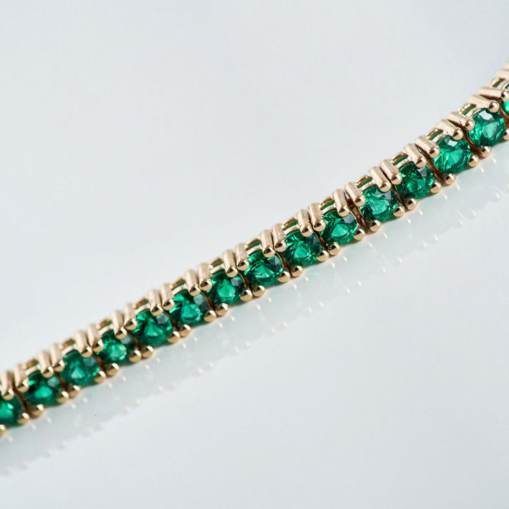 Round Emerald Tennis Bracelet