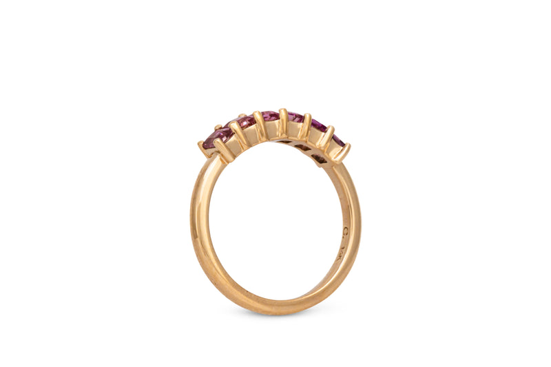 1.70ct. Vivid Pink Emerald Cut Sapphire Fancy Band
